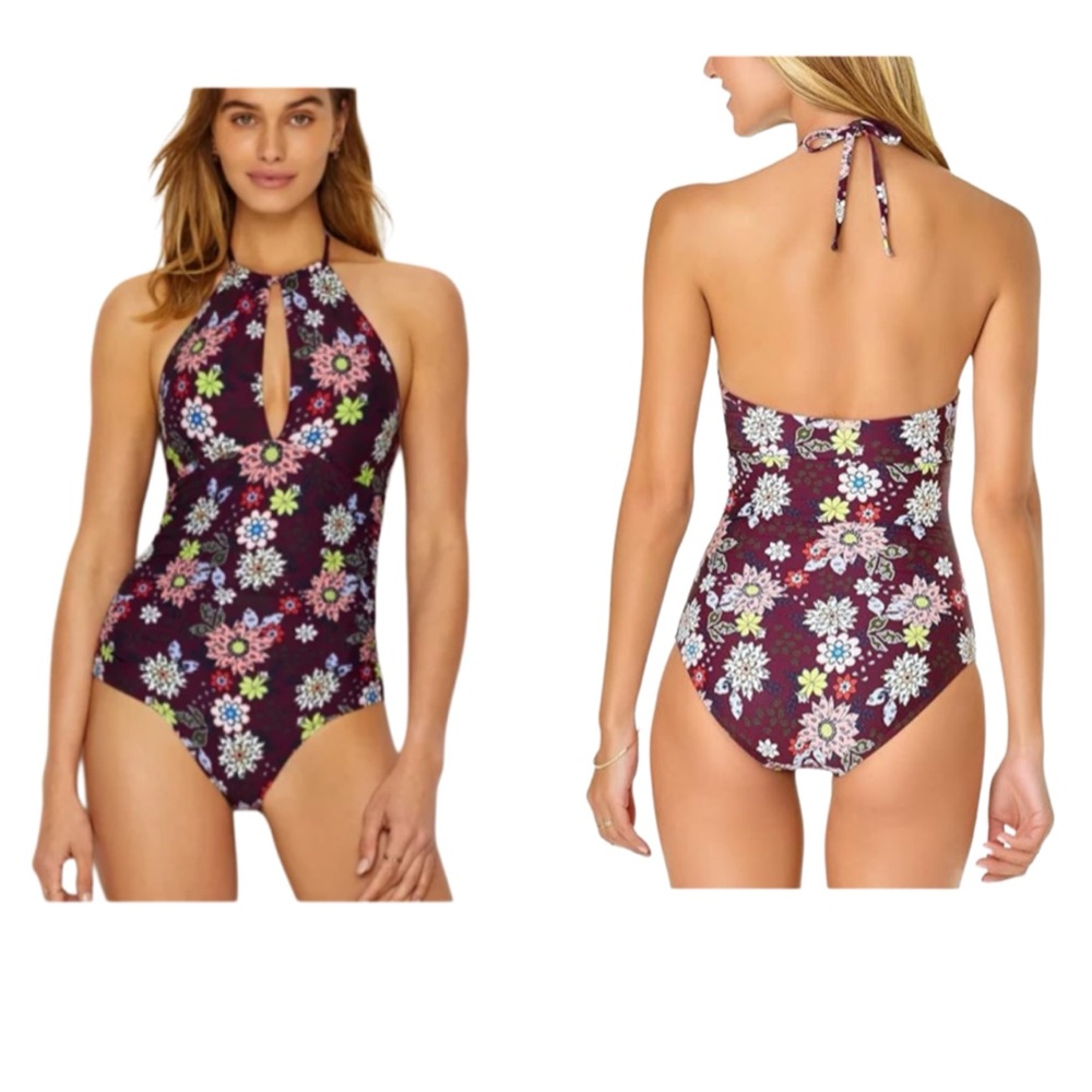 Anne Cole Women's Standard Shirred Front Keyhole Highneck One Piece Swim…